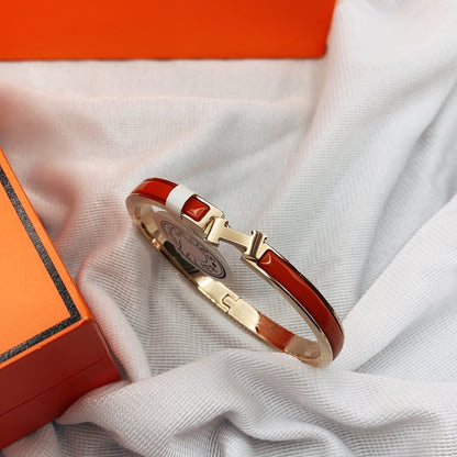 [Revel Jewelry]CLASSIC HM CLIC RED 8MM ENAMEL BRACELET