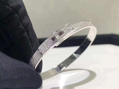 [Revel Jewelry]HM KELLY BRACELET IN SILVER AND FULL PAVE DIAMOND