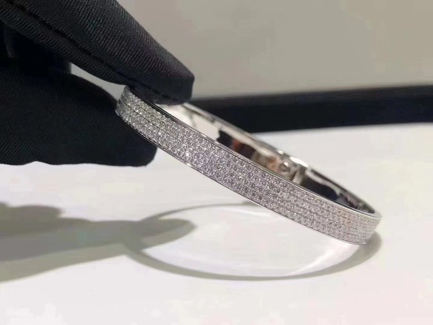[Revel Jewelry]HM KELLY BRACELET IN SILVER AND FULL PAVE DIAMOND