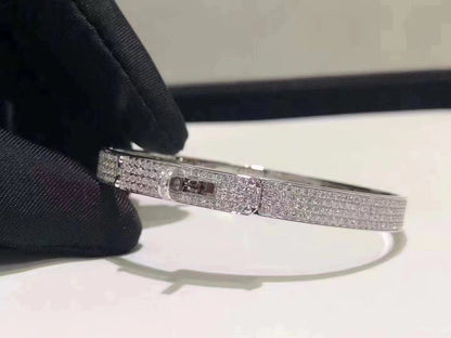 [Revel Jewelry]HM KELLY BRACELET IN SILVER AND FULL PAVE DIAMOND