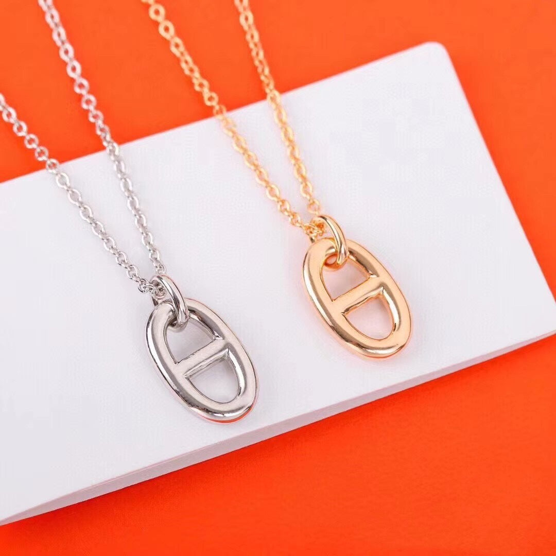 [Revel Jewelry]HM PIG NOSE NECKLACE