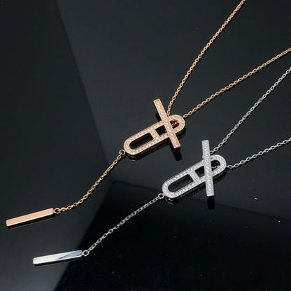 [Revel Jewelry]HM NECKLACE PLATINUM ROSE GOLD DIAMOND