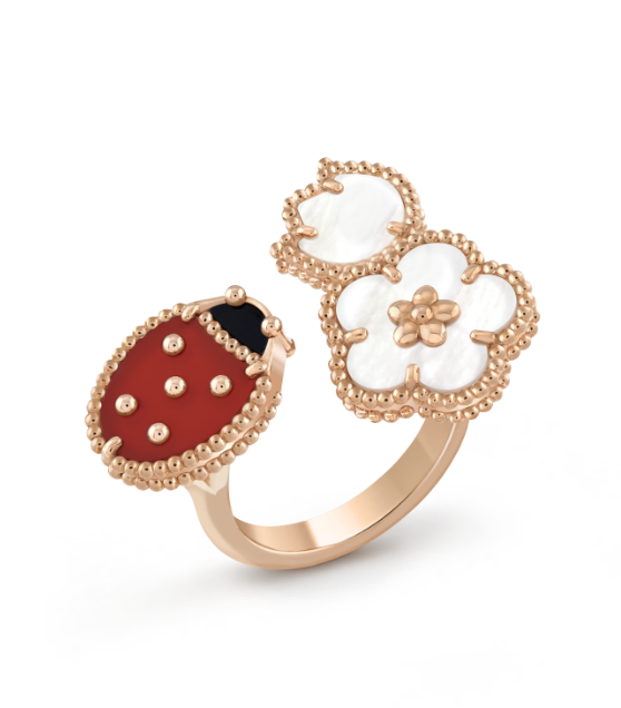 [Revel Jewelry]LUCKY 3 MOTIF ROSE GOLD RING