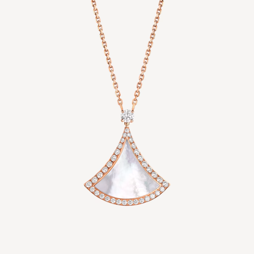 [Revel]DREAM MOP DIAMOND PAVED PINK GOLD HALSKETTE