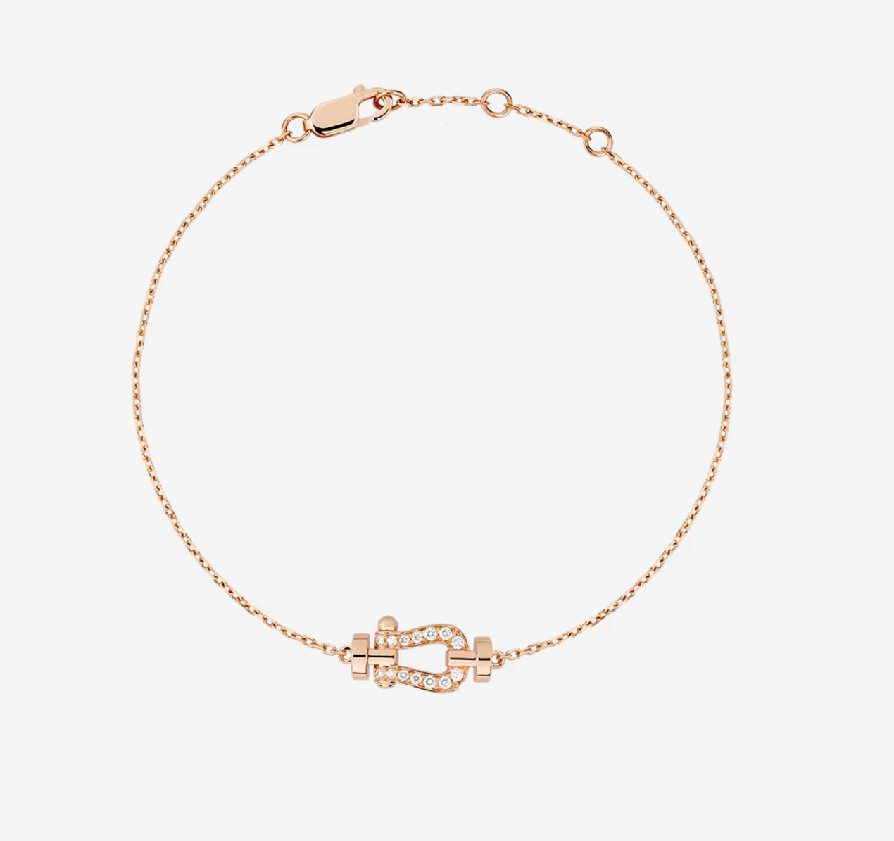 [Revel Jewelry]FORCE 10 FULL DIAMOND BUCKLE CHAIN LINK MINI MODEL