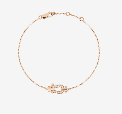 [Revel Jewelry]FORCE 10 FULL DIAMOND BUCKLE CHAIN LINK MINI MODEL