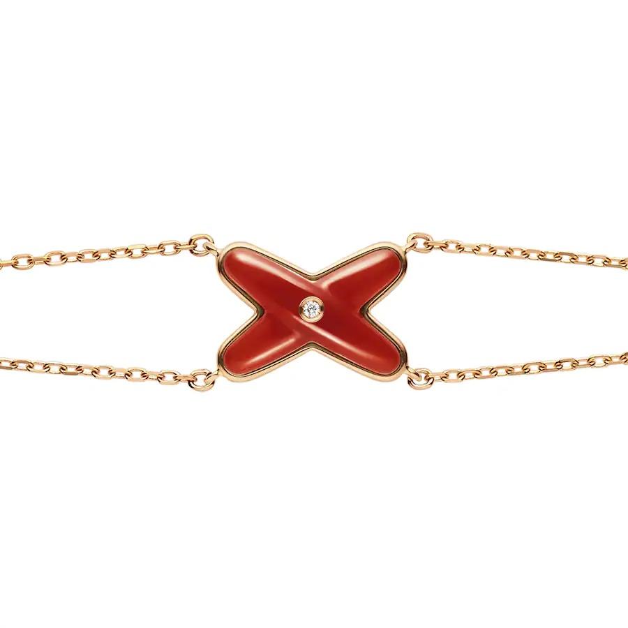 [Revel Jewelry]JEUX BRACELET CARNELIAN PINK GOLD 1 DIAMOND