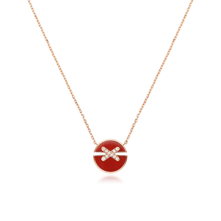 [Revel Jewelry]JEUX DE ROSE GOLD DIAMOND NECKLACE