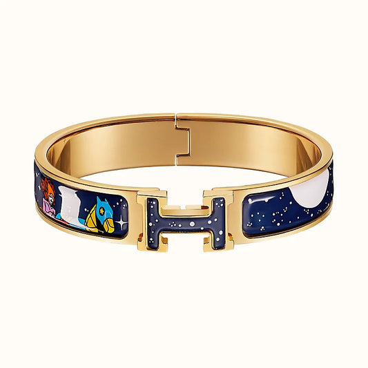 [Revel Jewelry]H STAR AND MOON BRACELET 12MM