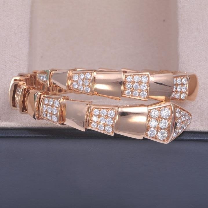 [Revel]SERPENTI WIDE BRACELET PINK GOLD DIAMOND