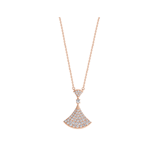 [Revel]DREAM NECKLACE PINK GOLD FULL DIAMOND