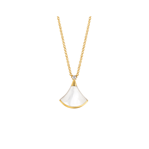 [Revel]DREAM NECKLACE WHITE MOP GOLD 1 DIAMOND