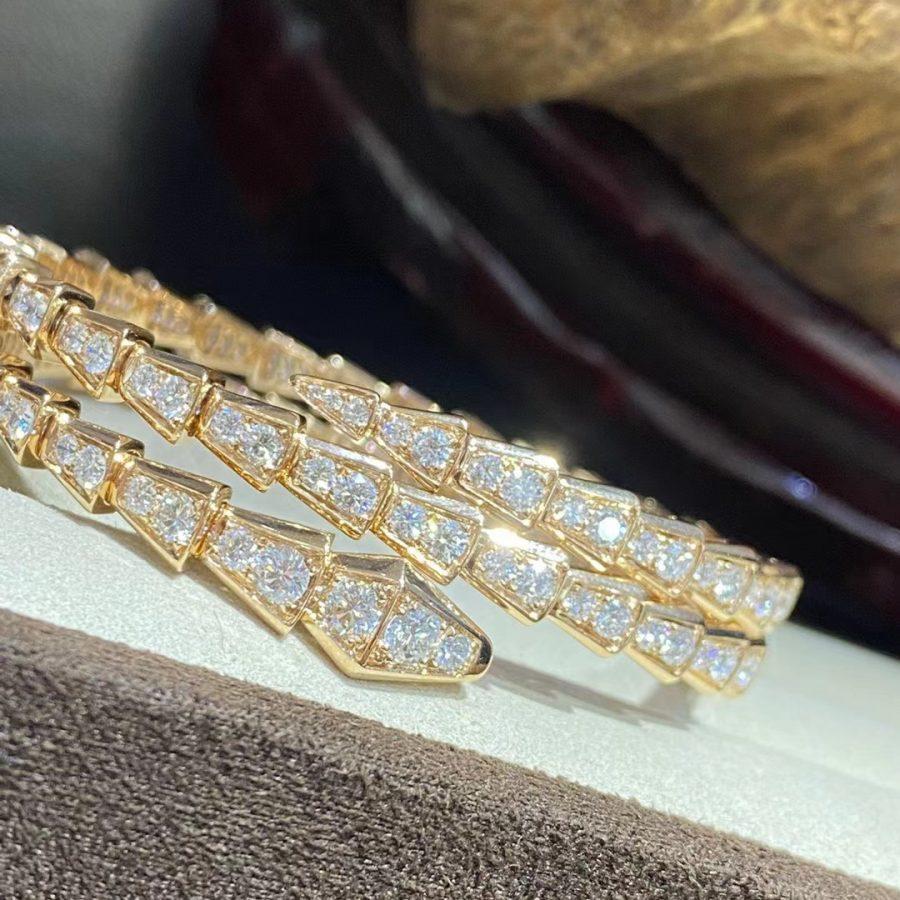 [Revel]SERPENTI BRACELET GOLD DIAMOND DOUBLE ROW