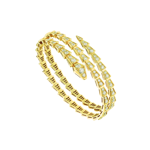 [Revel]SERPENTI BRACELET GOLD DIAMOND DOUBLE ROW