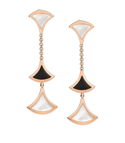 [Revel]DREAM EARRINGS 3 MOTIFS ONYX MOP PINK GOLD