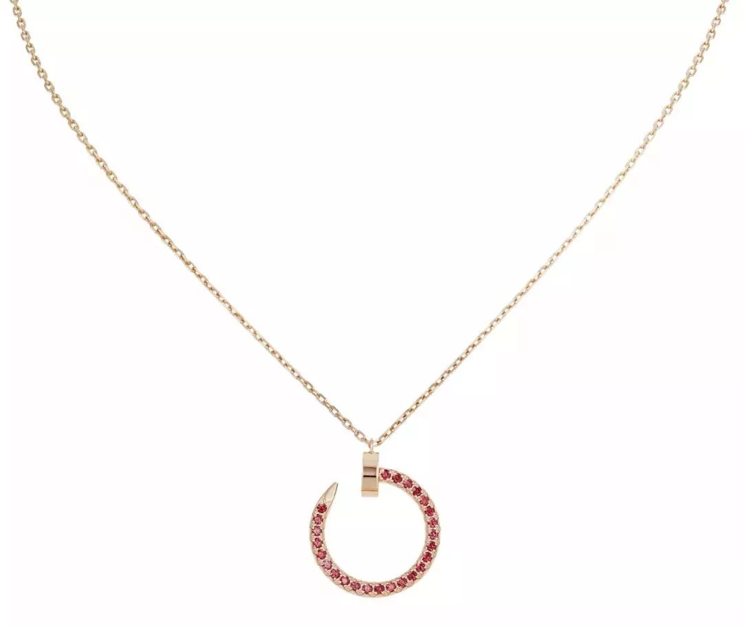 [Revel Jewelry]JUSTE HALSKETTE GOLD ROT DIAMANTEN
