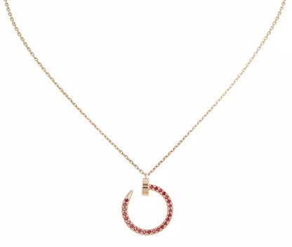 [Revel Jewelry]JUSTE HALSKETTE GOLD ROT DIAMANTEN