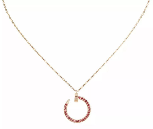 [Revel Jewelry]JUSTE HALSKETTE GOLD ROT DIAMANTEN
