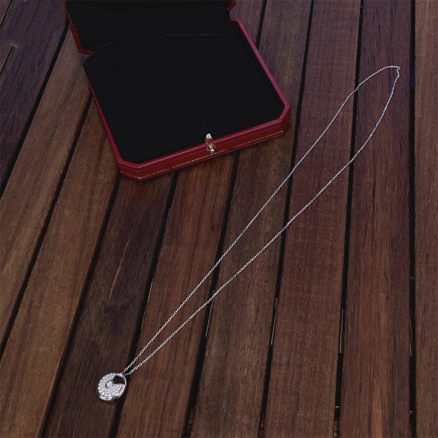 [Revel Jewelry]AMULETTE SILBERNE VOLLDIAMANT-HALSKEITE