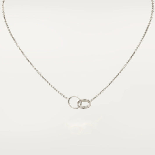 [Revel Jewelry]LOVE NECKLACE PINK GOLD AND SILVER