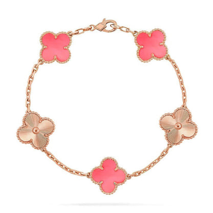 [Revel Jewelry] CLOVER 5 MOTIFS  PINK MOP BRACELET COLLECTION