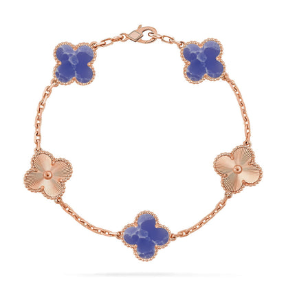 [Revel Jewelry]CLOVER 5 MOTIF BLUE VEINS BRACELET COLLECTION