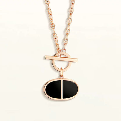 [Revel Jewelry]CHAINE VERSO BLACK CERAMIC NECKLACE
