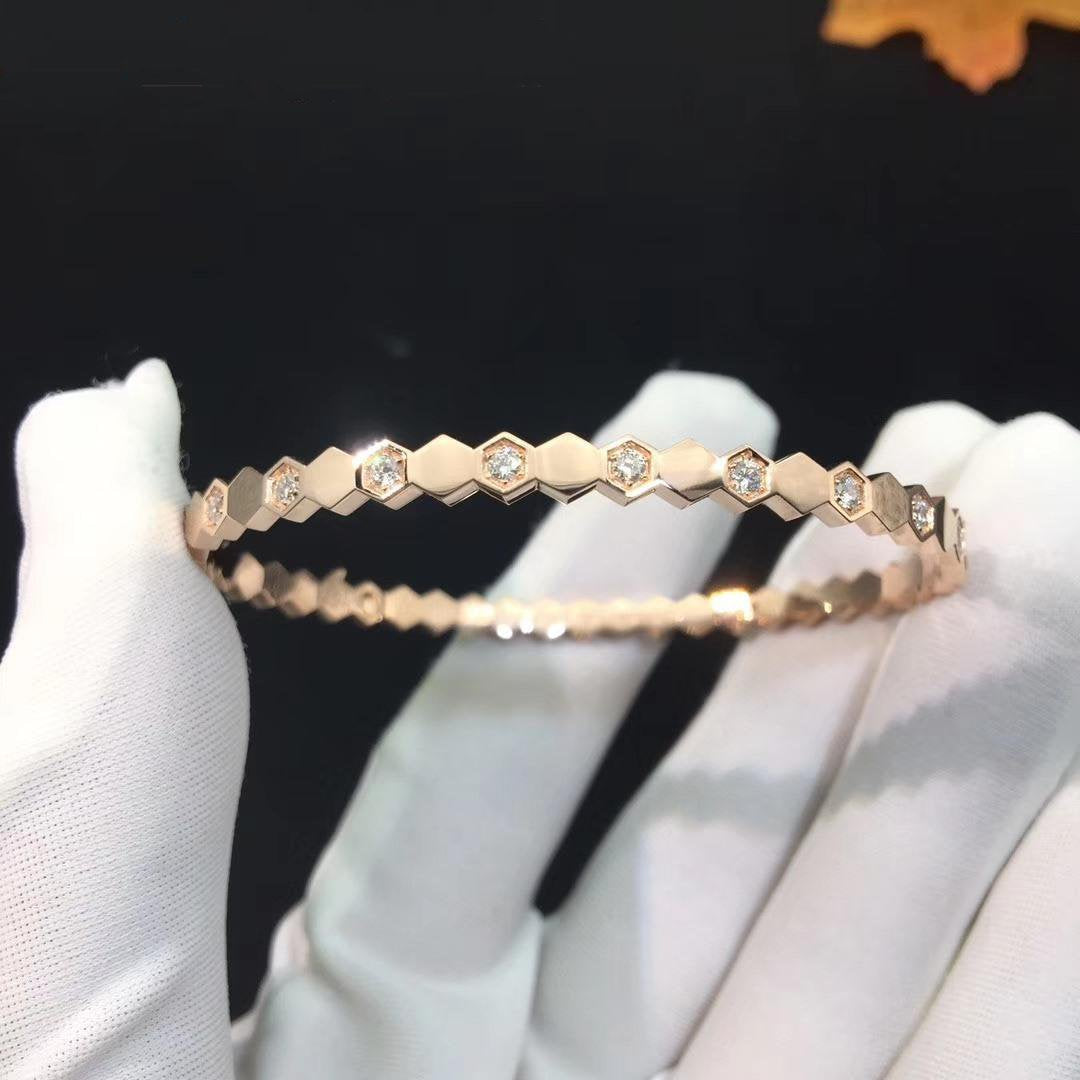 [Revel Jewelry]BEE LOVE PINK GOLD DIAMOND BRACELET