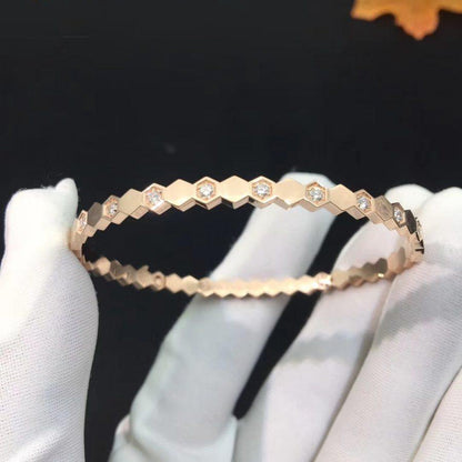 [Revel Jewelry]BEE LOVE PINK GOLD DIAMOND BRACELET