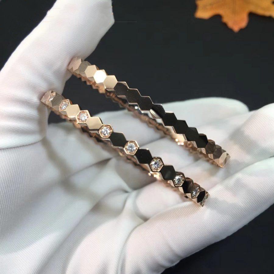 [Revel Jewelry]BEE LOVE PINK GOLD DIAMOND BRACELET