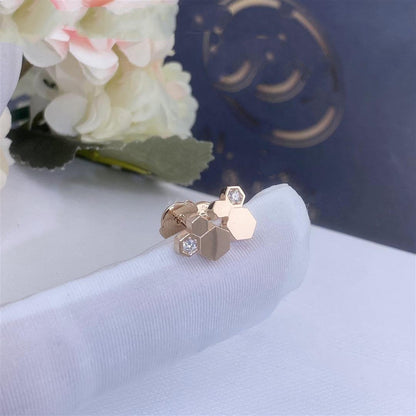 [Revel Jewelry]BEE LOVE PINK GOLD DIAMOND EARRINGS