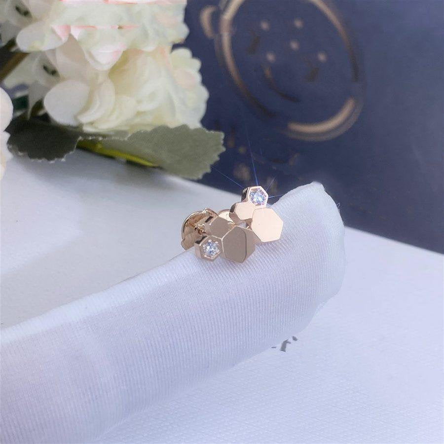 [Revel Jewelry]BEE LOVE PINK GOLD DIAMOND EARRINGS