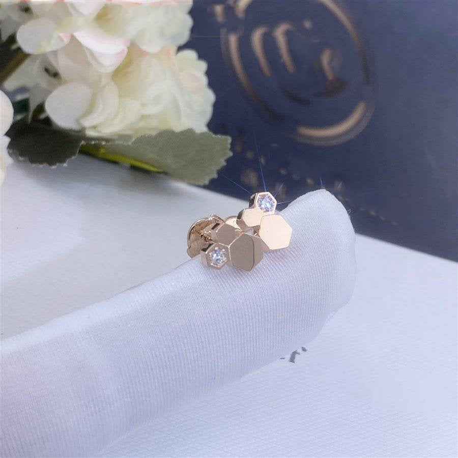 [Revel Jewelry]BEE LOVE PINK GOLD DIAMOND EARRINGS