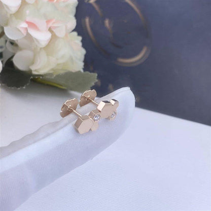 [Revel Jewelry]BEE LOVE PINK GOLD DIAMOND EARRINGS