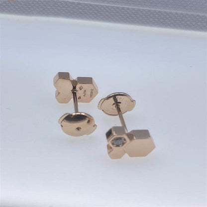 [Revel Jewelry]BEE LOVE PINK GOLD DIAMOND EARRINGS