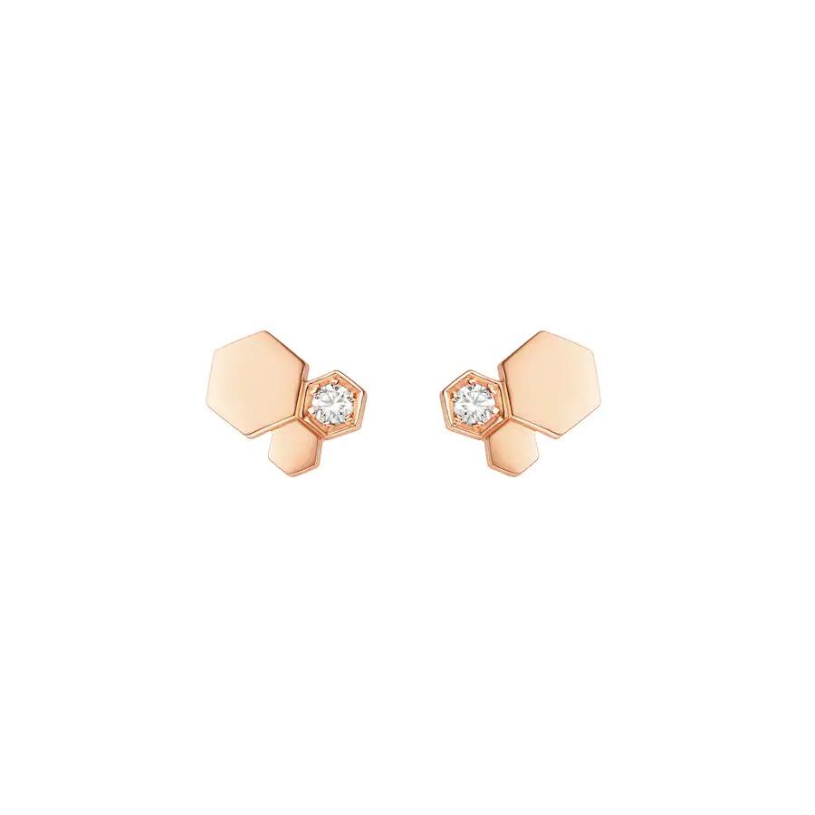 [Revel Jewelry]BEE LOVE PINK GOLD DIAMOND EARRINGS