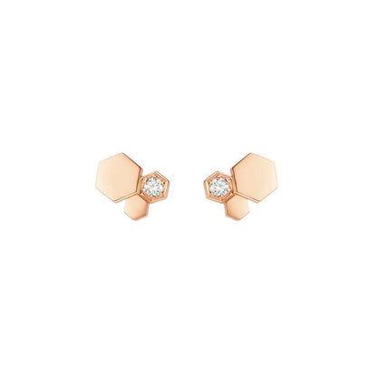 [Revel Jewelry]BEE LOVE PINK GOLD DIAMOND EARRINGS