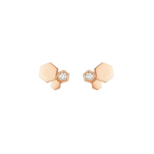[Revel Jewelry]BEE LOVE ROSÉGOLD DIAMANT OHRRINGE