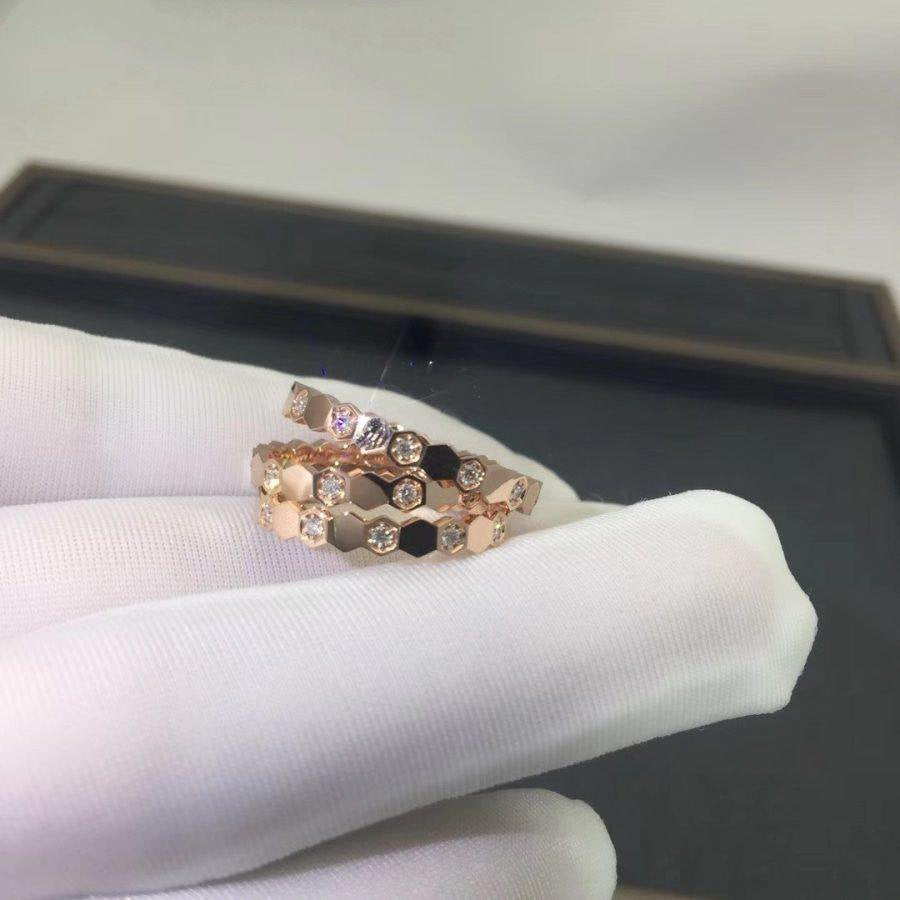 [Revel Jewelry]BEE LOVE RING PINK GOLD DIAMANT