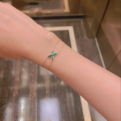 [Revel Jewelry]JEUX BRACELET MALACHITE PINK GOLD 1 DIAMOND
