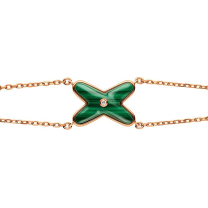 [Revel Jewelry]JEUX BRACELET MALACHITE PINK GOLD 1 DIAMOND