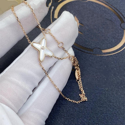 [Revel Jewelry]JEUX BRACELET WHITE MOP PINK GOLD 1 DIAMOND