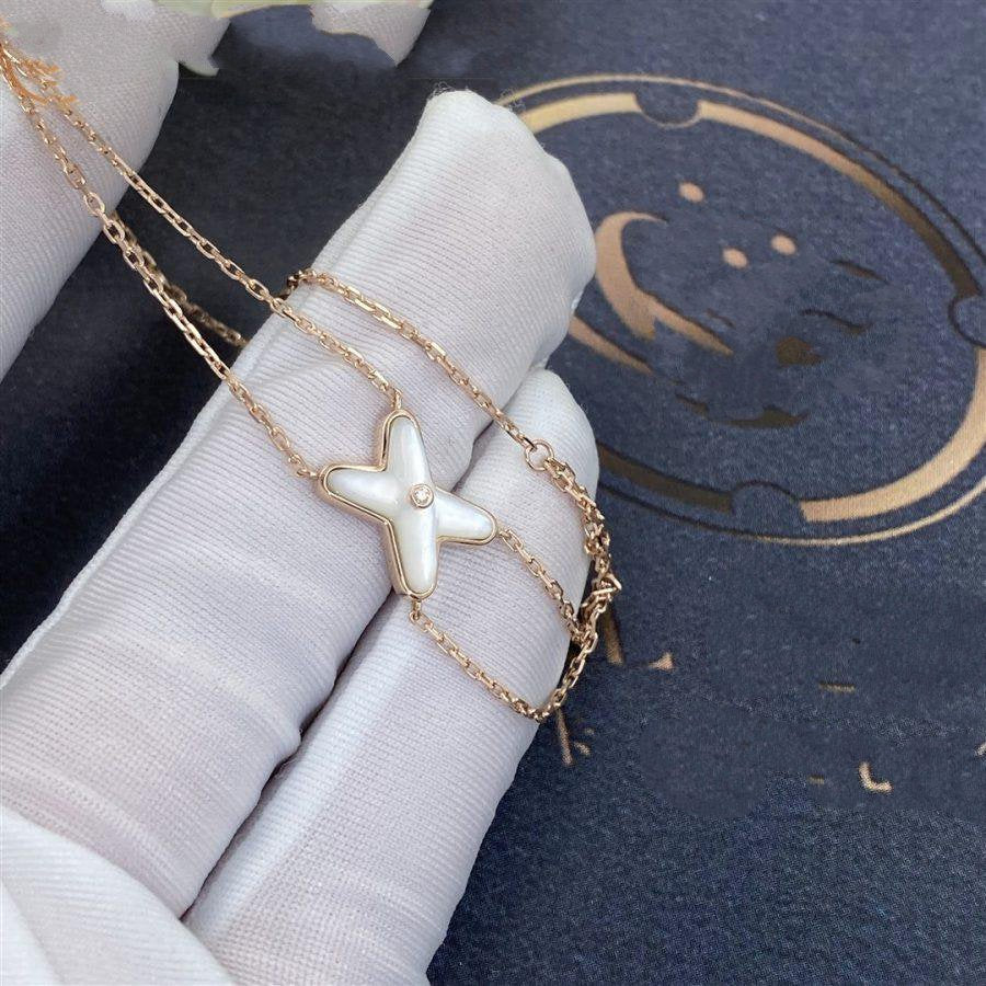 [Revel Jewelry]JEUX BRACELET WHITE MOP PINK GOLD 1 DIAMOND