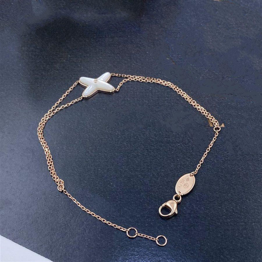 [Revel Jewelry]JEUX BRACELET WHITE MOP PINK GOLD 1 DIAMOND
