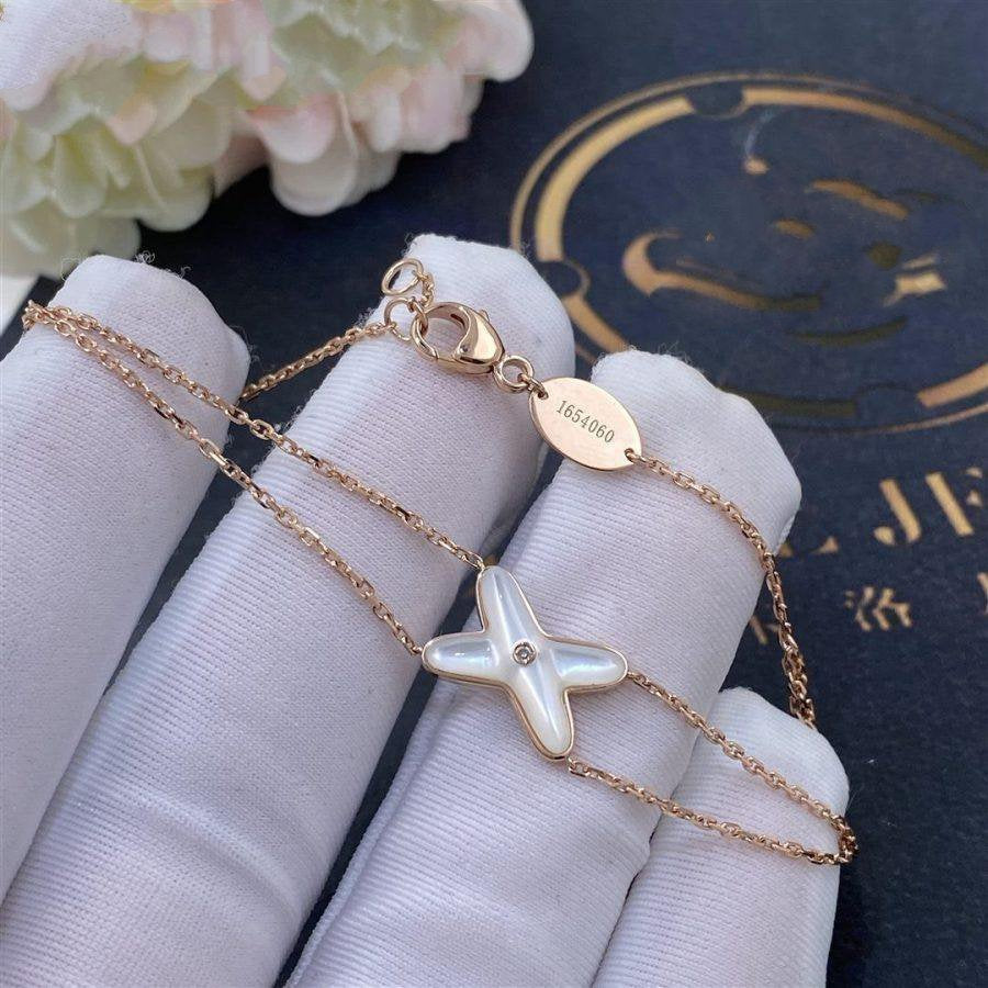 [Revel Jewelry]JEUX BRACELET WHITE MOP PINK GOLD 1 DIAMOND