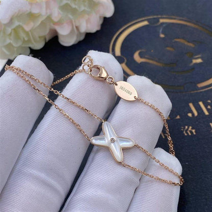 [Revel Jewelry]JEUX BRACELET WHITE MOP PINK GOLD 1 DIAMOND