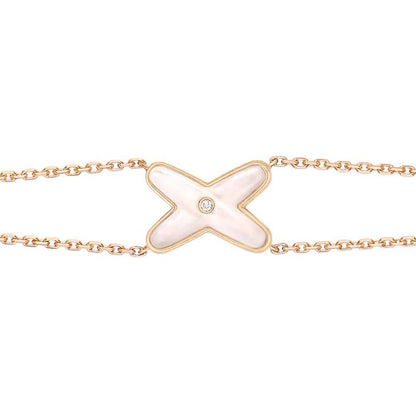 [Revel Jewelry]JEUX BRACELET WHITE MOP PINK GOLD 1 DIAMOND