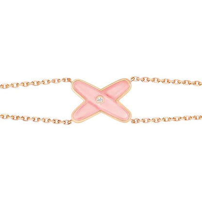 [Revel Jewelry]JEUX BRACELET PINK MOP PINK GOLD 1 DIAMOND