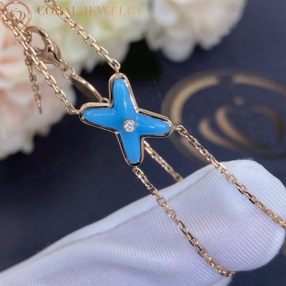 [Revel Jewelry]JEUX BRACELET TURQUOISE PINK GOLD 1 DIAMOND