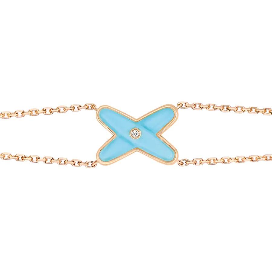 [Revel Jewelry]JEUX BRACELET TURQUOISE PINK GOLD 1 DIAMOND